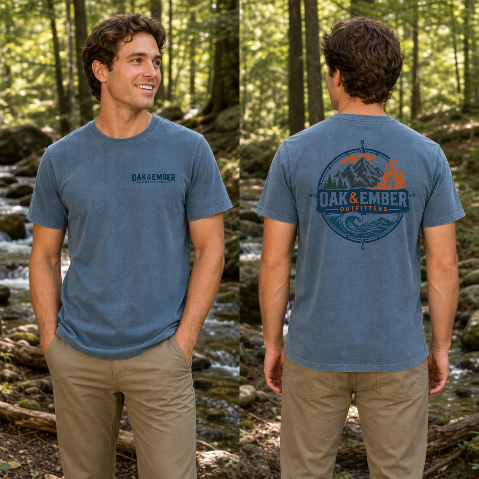 Oak & Ember Denim Pocket Tee