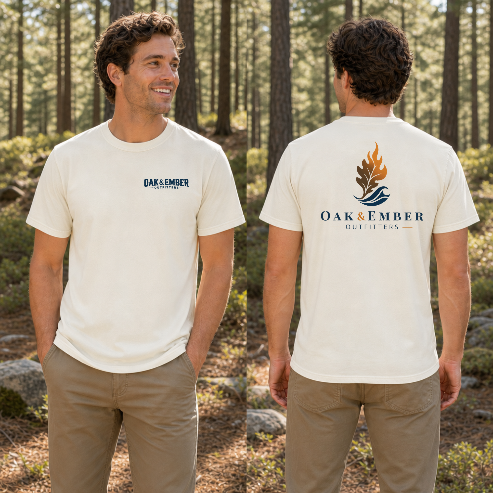 Oak & Ember Ivory Pocket Tee